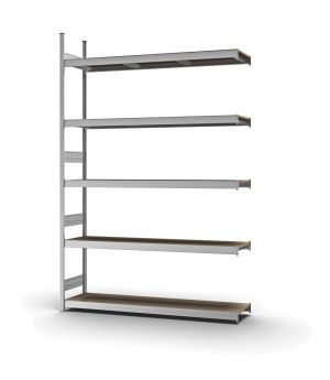 Großfachregal Anbauregal ORION PLUS, 3.000×2.000×400 mm, Spanplatte natur