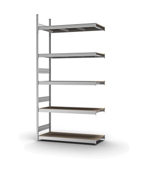 Großfachregal Anbauregal ORION PLUS, 3.000×1.500×500 mm, Spanplatte natur