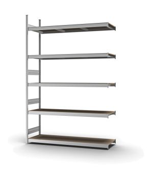 Großfachregal Anbauregal ORION PLUS, 3.000×2.000×500 mm, Spanplatte natur