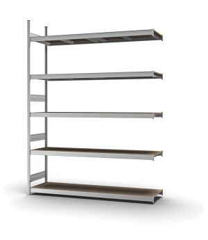 Großfachregal Anbauregal ORION PLUS, 3.000×2.250×500 mm, Spanplatte natur