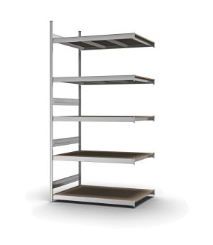 Großfachregal Anbauregal ORION PLUS, 3.000×1.500×800 mm, Spanplatte natur