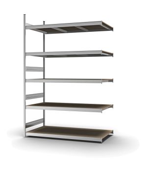 Großfachregal Anbauregal ORION PLUS, 3.000×2.000×800 mm, Spanplatte natur