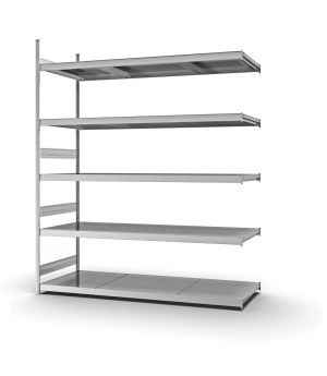 Großfachregal Anbauregal ORION PLUS, 3.000×2.500×800 mm, verzinkt