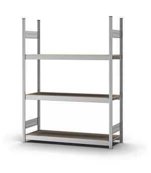 Großfachregal Grundregal ORION PLUS, 2.000×1.500×400 mm, Spanplatte natur