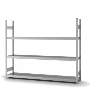 Großfachregal Grundregal ORION PLUS, 2.000×2.500×400 mm, verzinkt