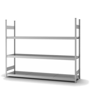 Großfachregal Grundregal ORION PLUS, 2.000×2.500×500 mm, verzinkt
