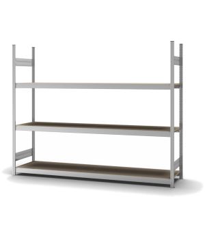 Großfachregal Grundregal ORION PLUS, 2.000×2.500×500 mm, Spanplatte natur