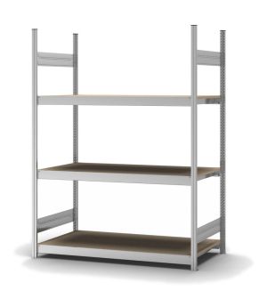 Großfachregal Grundregal ORION PLUS, 2.000×1.500×600 mm, Spanplatte natur