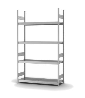 Großfachregal Grundregal ORION PLUS, 2.500×1.500×400 mm, verzinkt