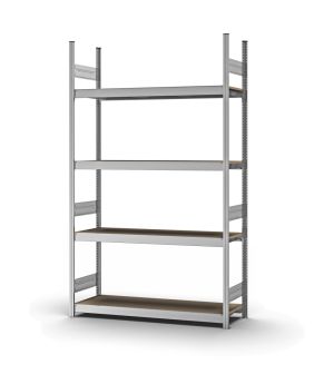 Großfachregal Grundregal ORION PLUS, 2.500×1.500×400 mm, Spanplatte natur
