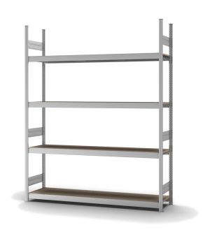 Großfachregal Grundregal ORION PLUS, 2.500×2.000×400 mm, Spanplatte natur