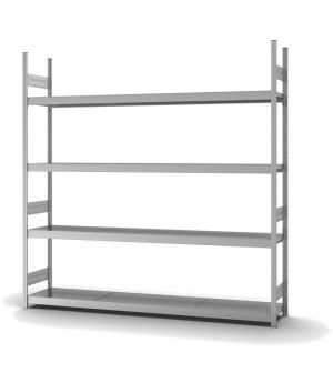 Großfachregal Grundregal ORION PLUS, 2.500×2.500×400 mm, verzinkt
