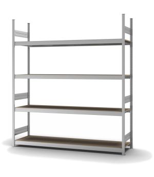 Großfachregal Grundregal ORION PLUS, 2.500×2.250×500 mm, Spanplatte natur