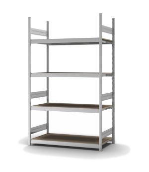 Großfachregal Grundregal ORION PLUS, 2.500×1.500×600 mm, Spanplatte natur