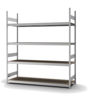 Großfachregal Grundregal ORION PLUS, 2.500×2.250×600 mm, Spanplatte natur