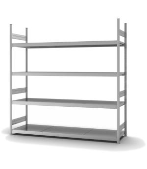 Großfachregal Grundregal ORION PLUS, 2.500×2.500×600 mm, verzinkt