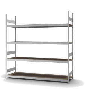 Großfachregal Grundregal ORION PLUS, 2.500×2.500×600 mm, Spanplatte natur