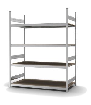 Großfachregal Grundregal ORION PLUS, 2.500×2.000×800 mm, Spanplatte natur