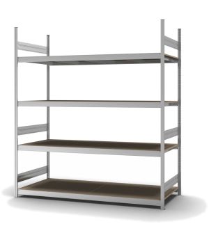 Großfachregal Grundregal ORION PLUS, 2.500×2.250×800 mm, Spanplatte natur