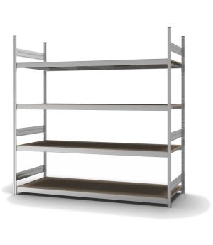 Großfachregal Grundregal ORION PLUS, 2.500×2.500×800 mm, Spanplatte natur