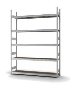 Großfachregal Grundregal ORION PLUS, 3.000×2.250×400 mm, Spanplatte natur