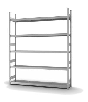Großfachregal Grundregal ORION PLUS, 3.000×2.500×400 mm, verzinkt