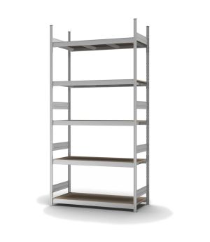Großfachregal Grundregal ORION PLUS, 3.000×1.500×500 mm, Spanplatte natur