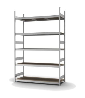 Großfachregal Grundregal ORION PLUS, 3.000×2.000×600 mm, Spanplatte natur