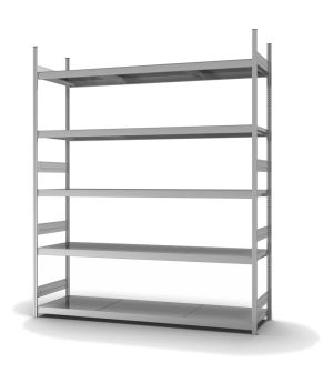 Großfachregal Grundregal ORION PLUS, 3.000×2.500×600 mm, verzinkt