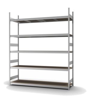 Großfachregal Grundregal ORION PLUS, 3.000×2.500×600 mm, Spanplatte natur