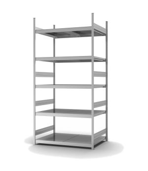 Großfachregal Grundregal ORION PLUS, 3.000×1.500×800 mm, verzinkt