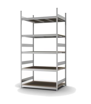 Großfachregal Grundregal ORION PLUS, 3.000×1.500×800 mm, Spanplatte natur