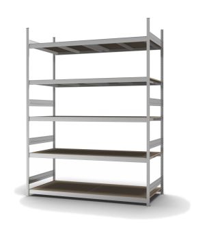 Großfachregal Grundregal ORION PLUS, 3.000×2.250×800 mm, Spanplatte natur