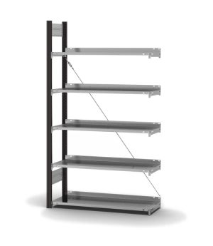 Aktenregal Anbauregal ORION PLUS, 1.750×1.000×300 mm, verzinkt
