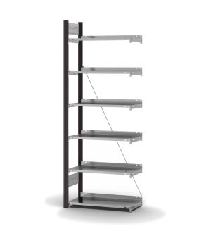 Aktenregal Anbauregal ORION PLUS, 2.000×750×300 mm, verzinkt