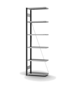 Fachbodenregal Anbauregal ORION PLUS, 2.500×750×300 mm, verzinkt