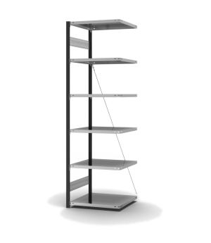 Fachbodenregal Anbauregal ORION PLUS, 2.500×750×600 mm, verzinkt