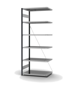 Fachbodenregal Anbauregal ORION PLUS, 2.500×1.000×600 mm, verzinkt