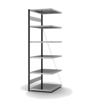 Fachbodenregal Anbauregal ORION PLUS, 2.500×750×800 mm, verzinkt