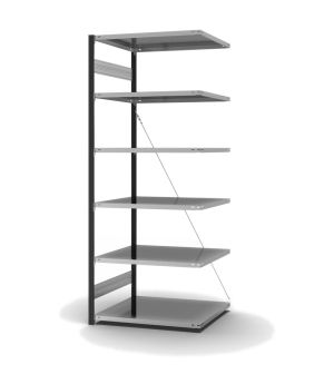 Fachbodenregal Anbauregal ORION PLUS, 2.500×1.000×800 mm, verzinkt