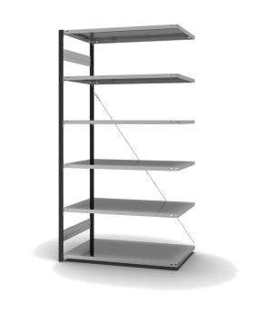 Fachbodenregal Anbauregal ORION PLUS, 2.500×1.300×800 mm, verzinkt