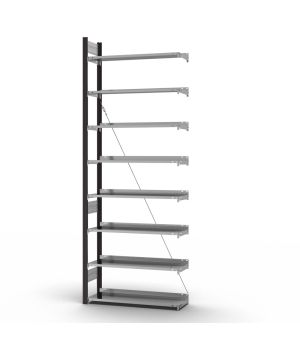 Aktenregal Anbauregal ORION PLUS, 2.700×1.000×300 mm, verzinkt