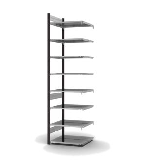 Aktenregal Anbauregal ORION PLUS, 2.700×750×600 mm, verzinkt