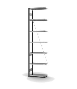 Fachbodenregal Anbauregal ORION PLUS, 3.000×750×300 mm, verzinkt