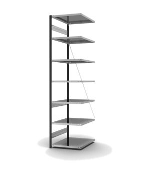 Fachbodenregal Anbauregal ORION PLUS, 3.000×750×800 mm, verzinkt