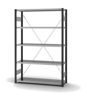 Fachbodenregal Grundregal ORION PLUS, 2.000×1.300×400 mm, verzinkt