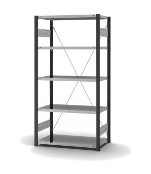 Fachbodenregal Grundregal ORION PLUS, 2.000×1.000×500 mm, verzinkt