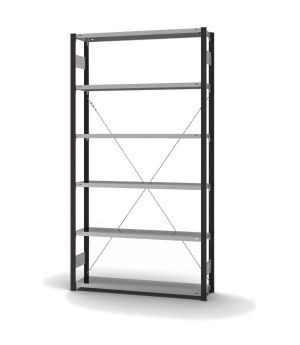 Fachbodenregal Grundregal ORION PLUS, 2.500×1.300×300 mm, verzinkt