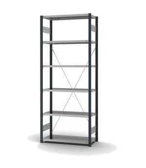 Fachbodenregal Grundregal ORION PLUS, 2.500×1.000×400 mm, verzinkt