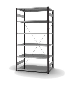 Fachbodenregal Grundregal ORION PLUS, 2.500×1.300×800 mm, verzinkt